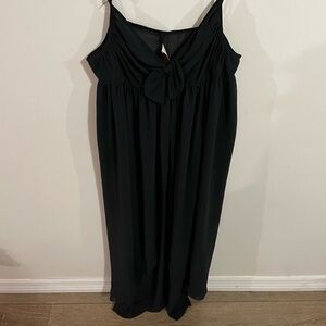 Victoria’s Secret Vintage Gold Label Black Sheer Bow Front Midi Slip Size S